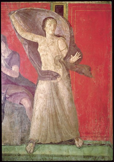 A mulher assustada, North Wall, Oecus 5, 60-50 aC (ver também 55069) de Roman